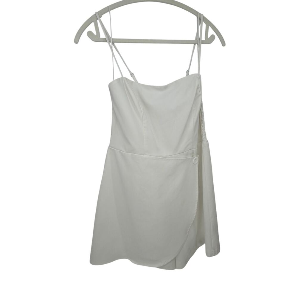 Eclair White Wrap Skort Dress M 8-10 Sleeveless EUC